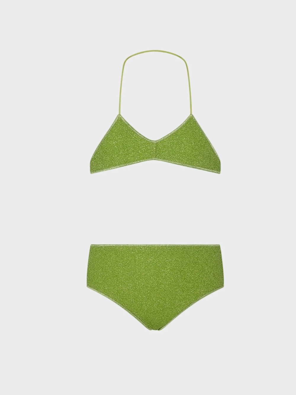 Oseree Kids Green Shimmer High Waist Bikini
